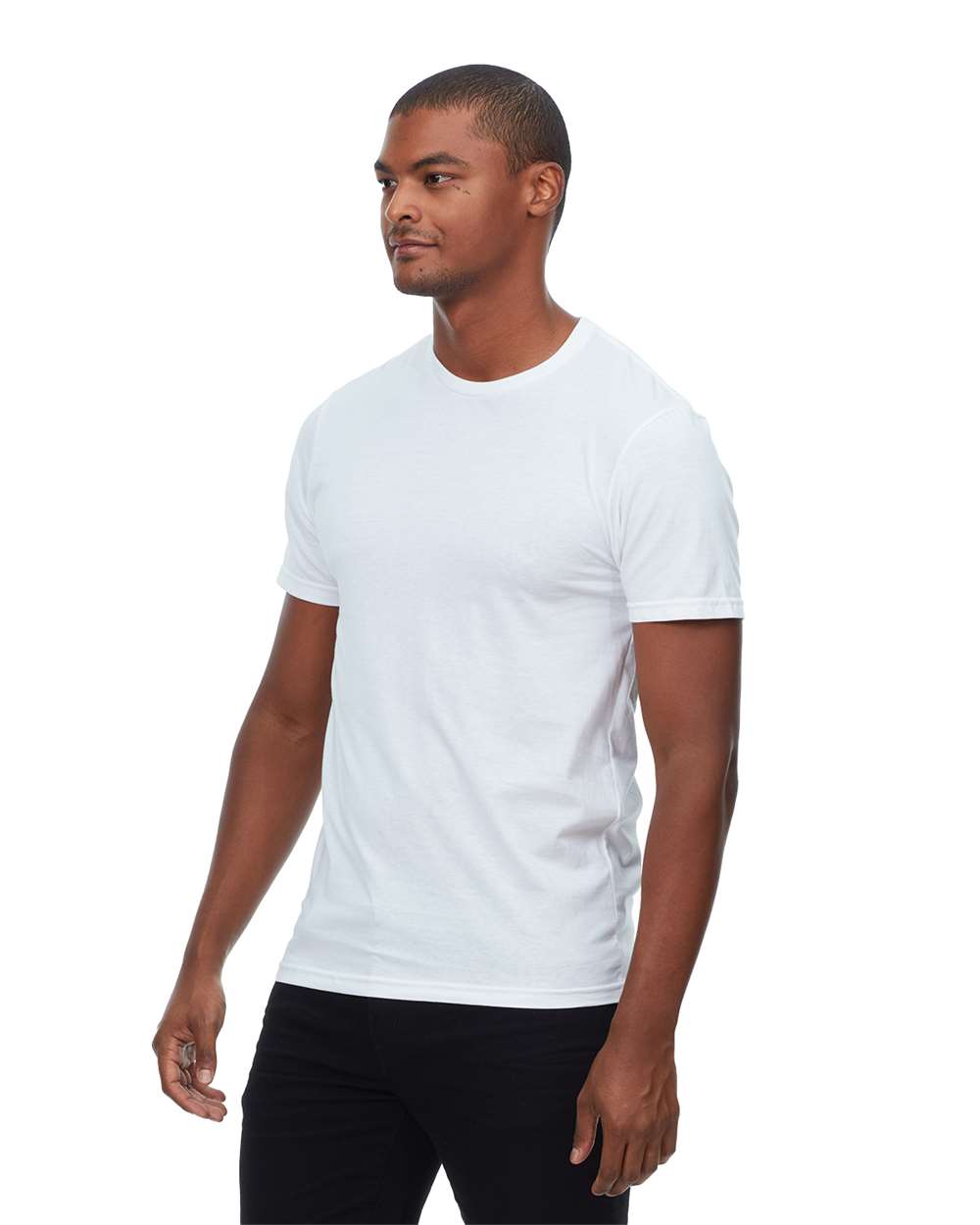 Unisex Epic CVC T-Shirt - OnModelSide - B813E0002 - Solid White