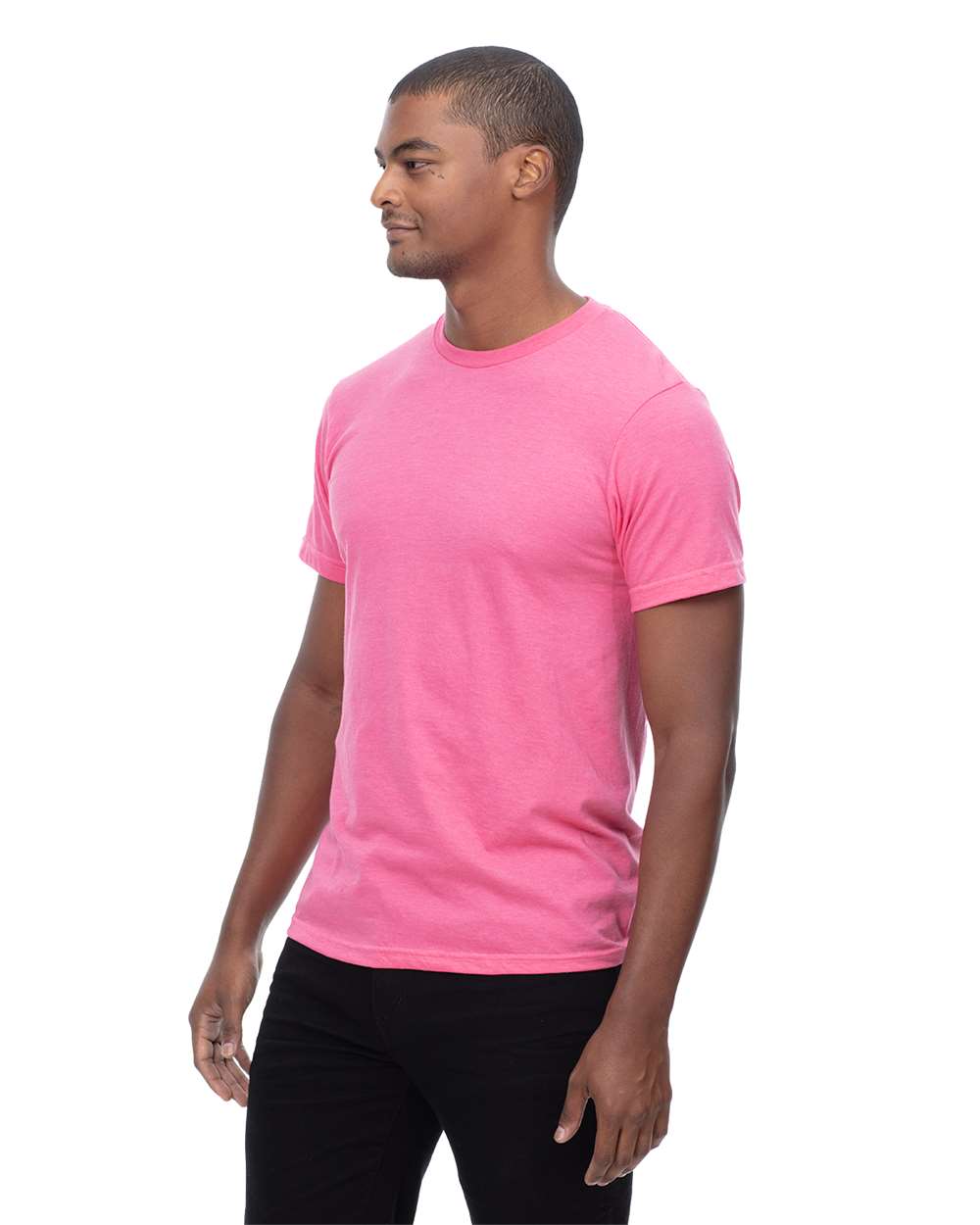 Unisex Epic CVC T-Shirt - OnModelSide - B813E0302 - Heather Pink