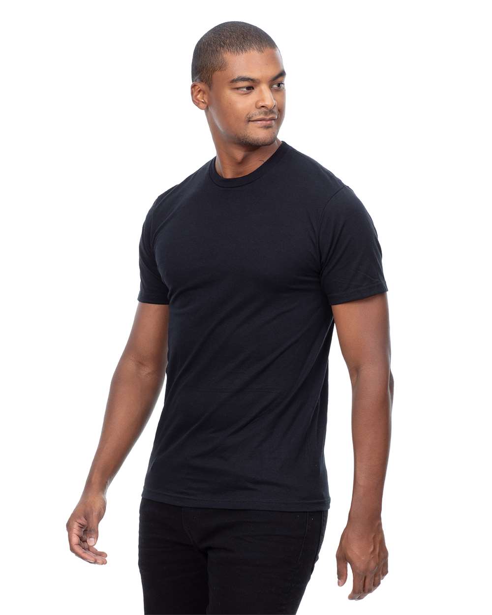 Unisex Epic CVC T-Shirt - OnModelSide - B813E0502 - Solid Black