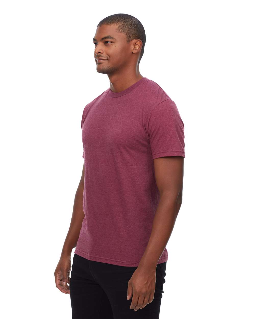 Unisex Epic CVC T-Shirt - OnModelSide - B813E0532 - Heather Maroon