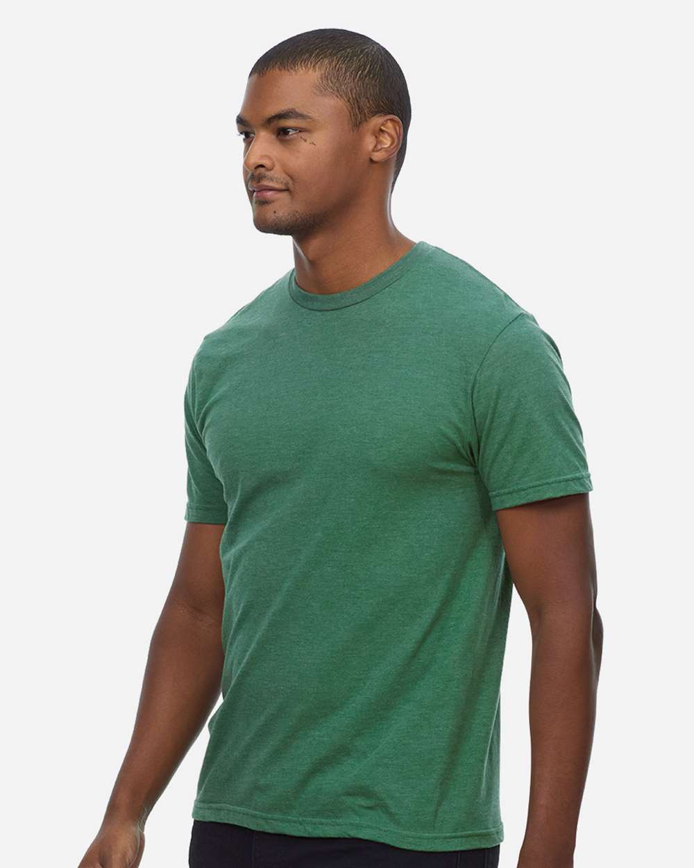 Unisex Epic CVC T-Shirt - OnModelSide - B813E0602 - Heather Kelly Green