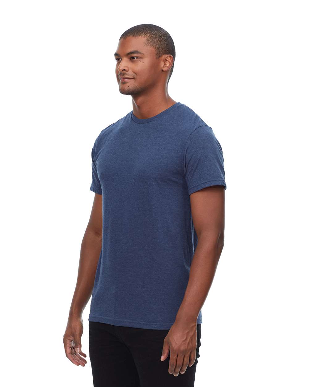 Unisex Epic CVC T-Shirt - OnModelSide - B813E0652 - Heather Navy