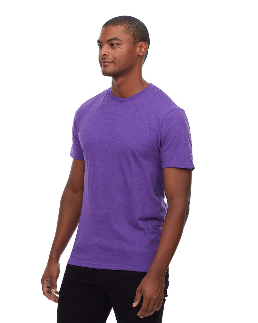 Unisex Epic CVC T-Shirt - OnModelSide - B813E0672 - Heather Purple