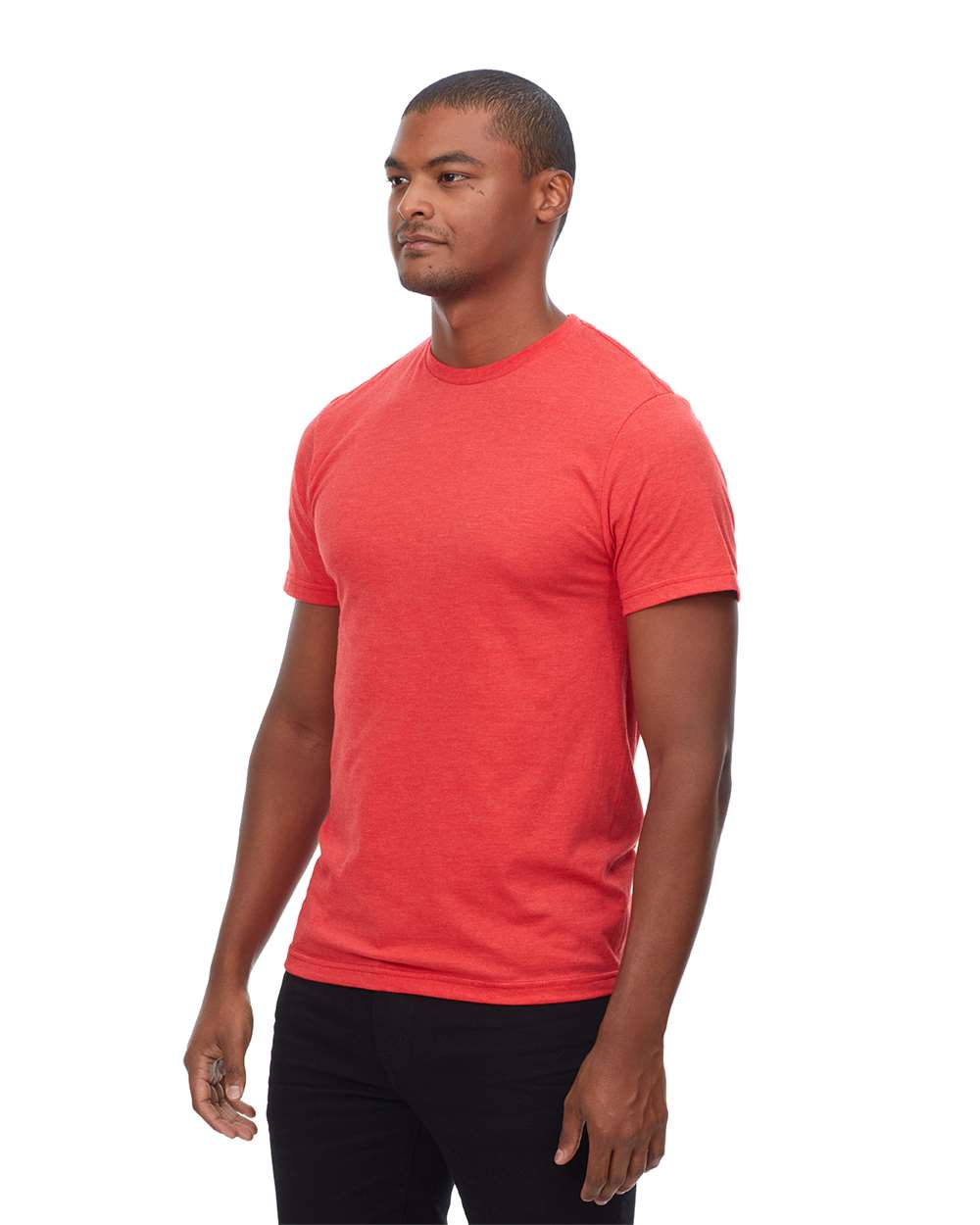 Unisex Epic CVC T-Shirt - OnModelSide - B813E0702 - Heather Red