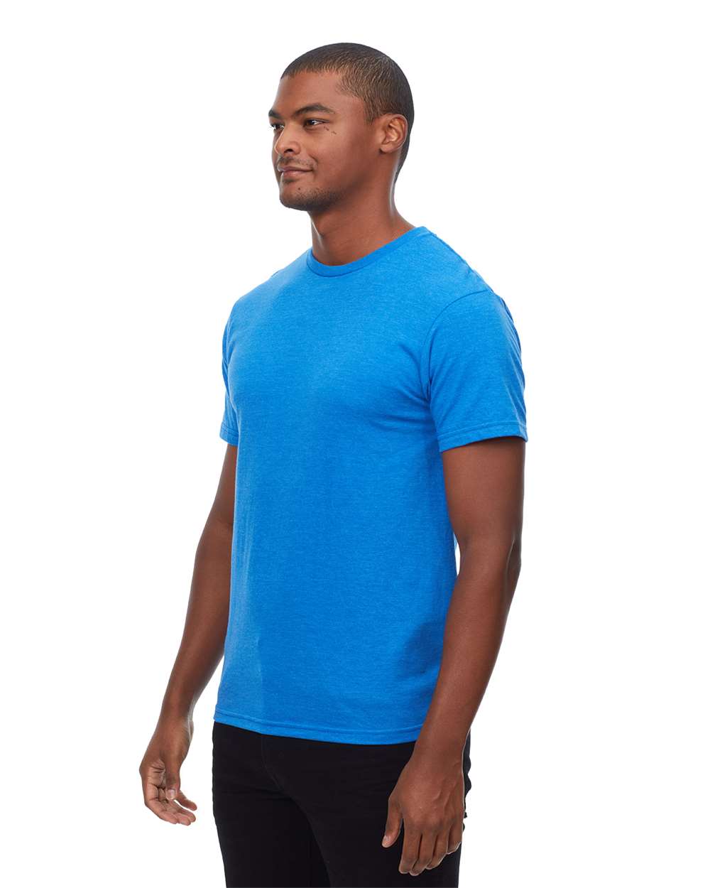 Unisex Epic CVC T-Shirt - OnModelSide - B813E0752 - Heather Royal