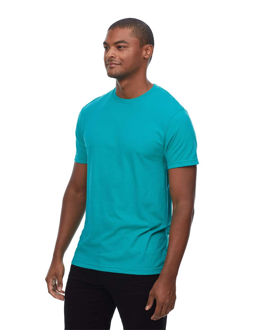 Unisex Epic CVC T-Shirt - OnModelSide - B813E0762 - Heather Teal