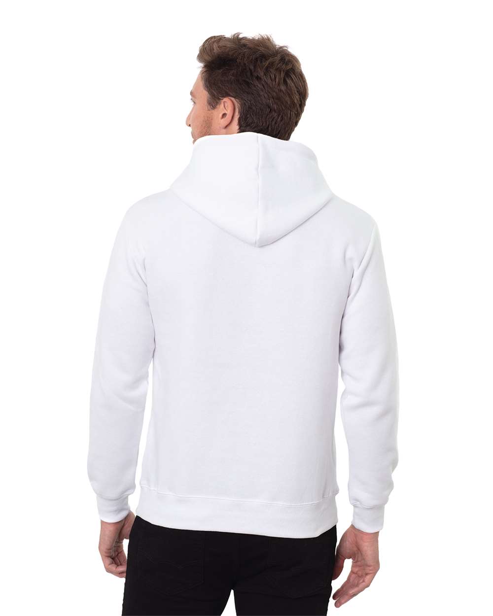 Unisex Epic Fleece Pullover Hooded Sweatshirt - OnModelBack - B815E0003 - White