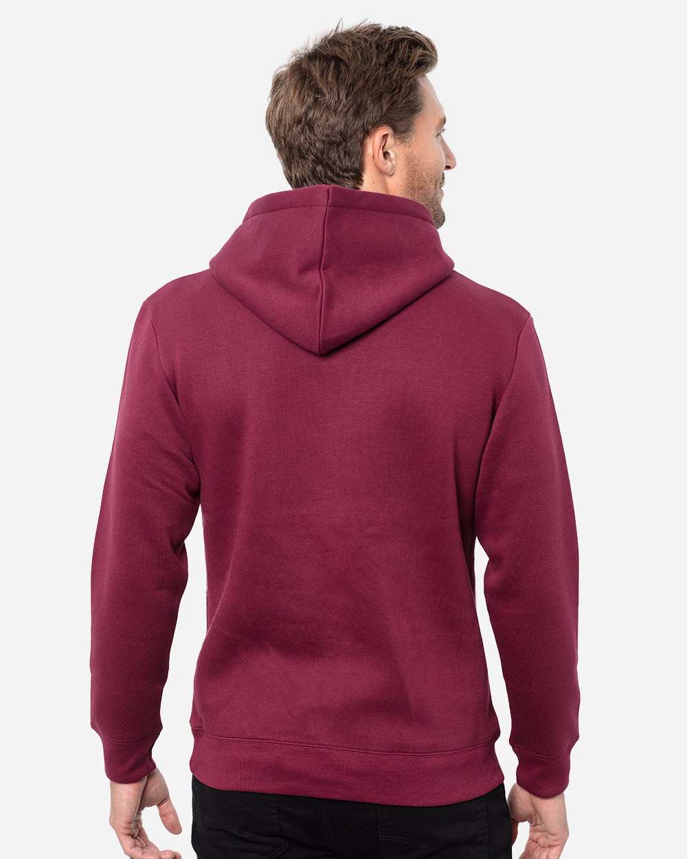 Unisex Epic Fleece Pullover Hooded Sweatshirt - OnModelBack - B815E0533 - Maroon