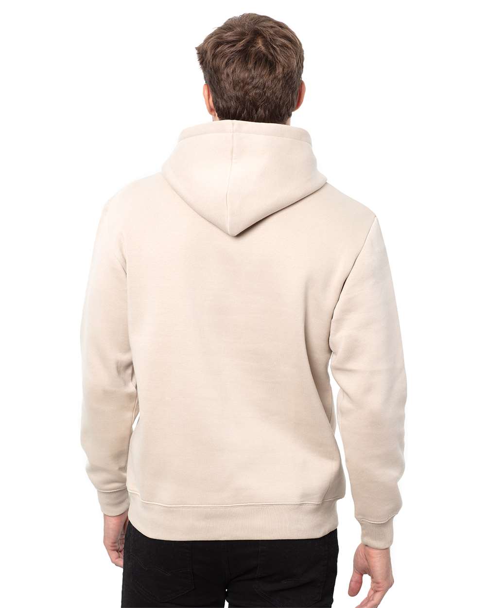 Unisex Epic Fleece Pullover Hooded Sweatshirt - OnModelBack - B815E0733 - Sand