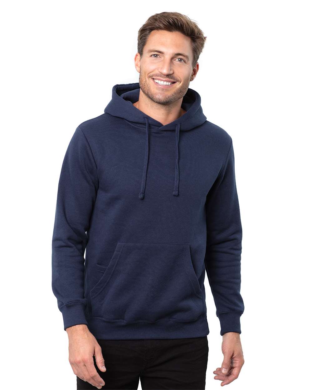 Unisex Epic Fleece Pullover Hooded Sweatshirt - OnModelFront - B815E0123 - Navy