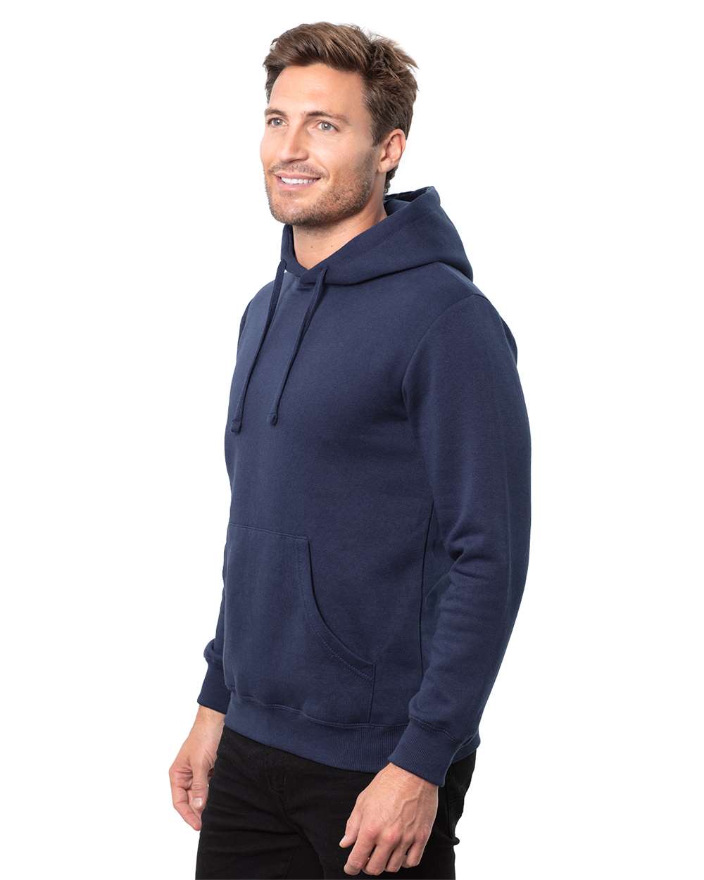 Unisex Epic Fleece Pullover Hooded Sweatshirt - OnModelSide - B815E0123 - Navy