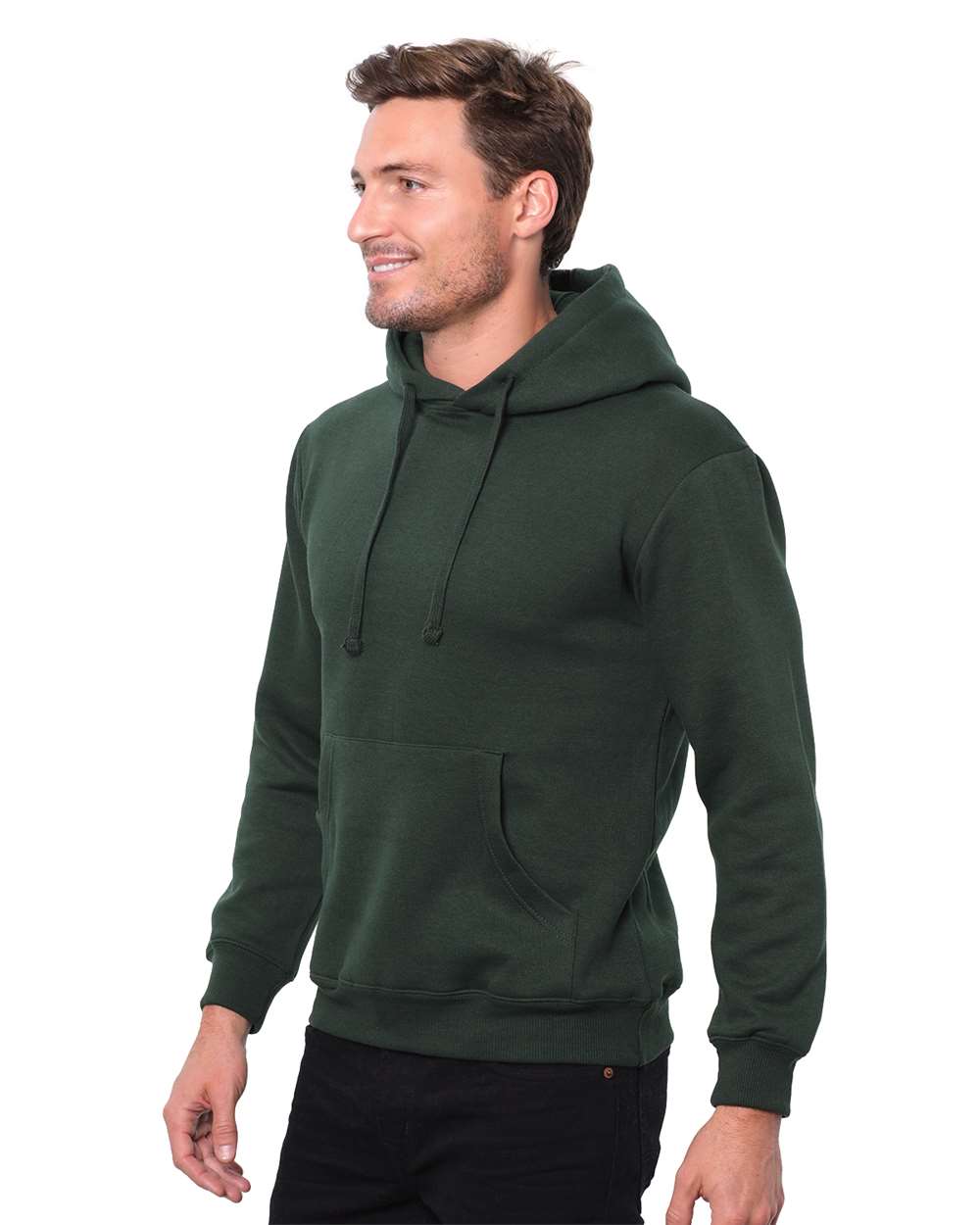 Unisex Epic Fleece Pullover Hooded Sweatshirt - OnModelSide - B815E0523 - Forest Green