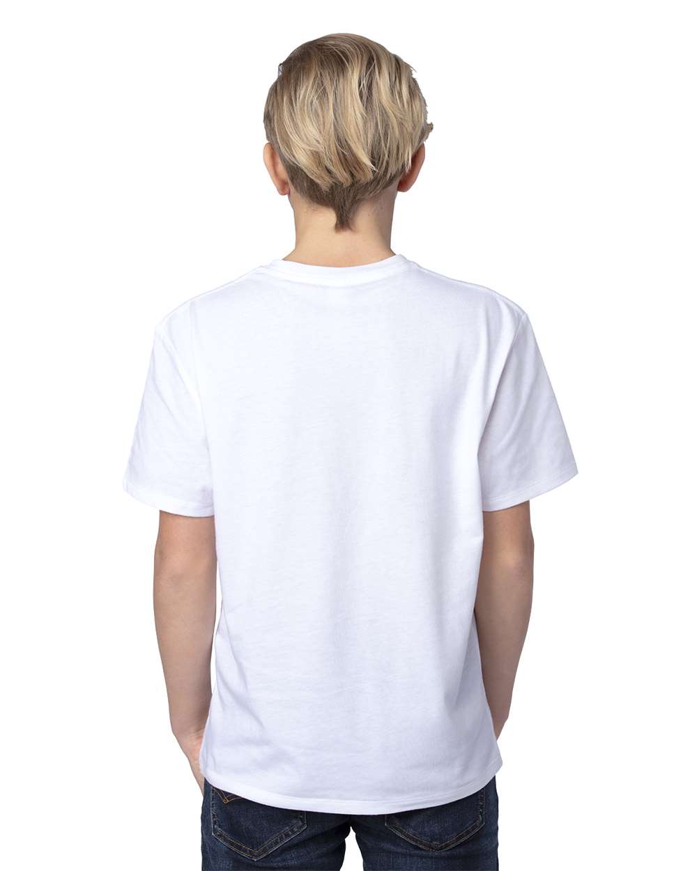 Youth Ultimate CVC T-Shirt - OnModelBack - B804E0002 - White