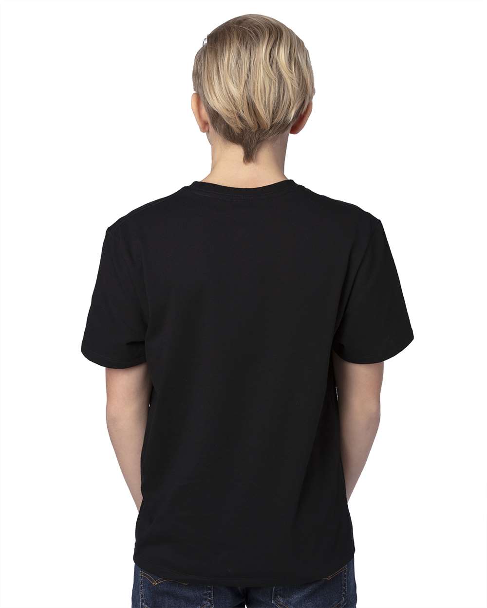 Youth Ultimate CVC T-Shirt - OnModelBack - B804E0502 - Black