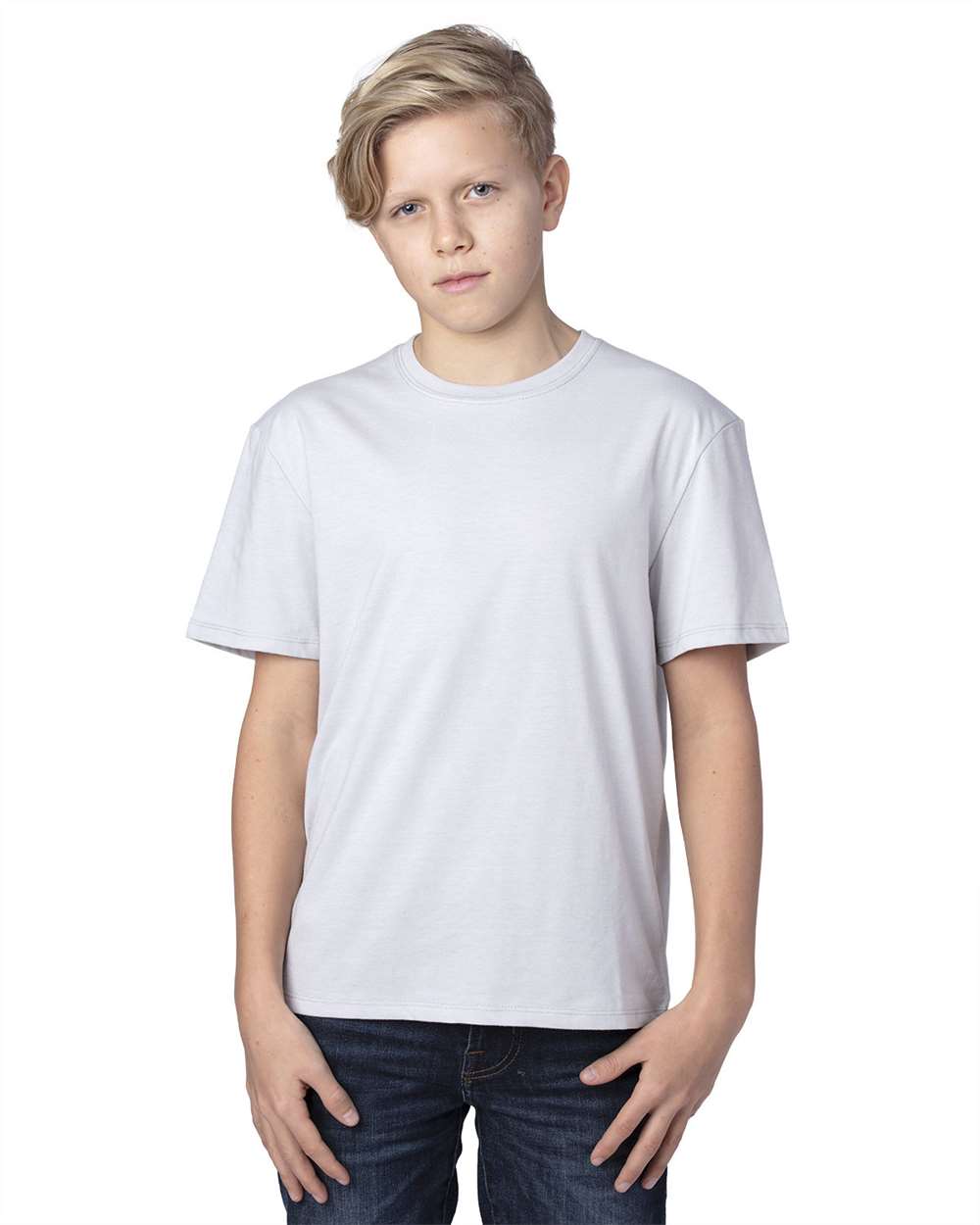 Youth Ultimate CVC T-Shirt - OnModelFront - B804E0132 - Silver