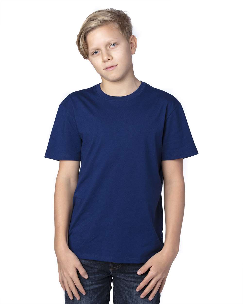 Youth Ultimate CVC T-Shirt - OnModelFront - B804E0652 - Navy