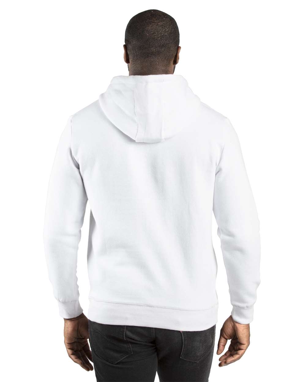 Unisex Ultimate Fleece Pullover Hooded Sweatshirt - OnModelBack - B789E0002 - White