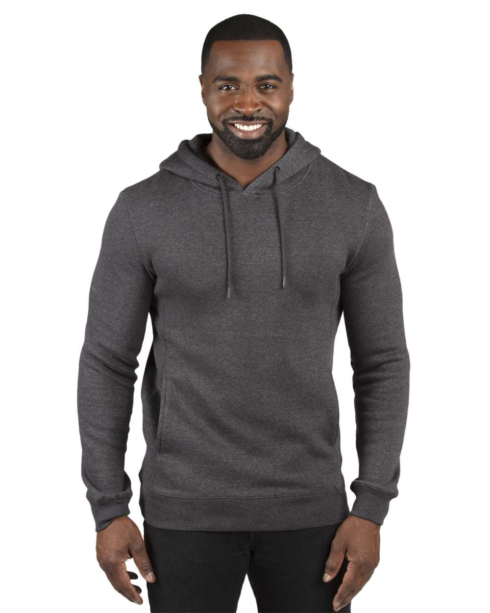 Unisex Ultimate Fleece Pullover Hooded Sweatshirt - OnModelFront - B789E0582 - Charcoal Heather