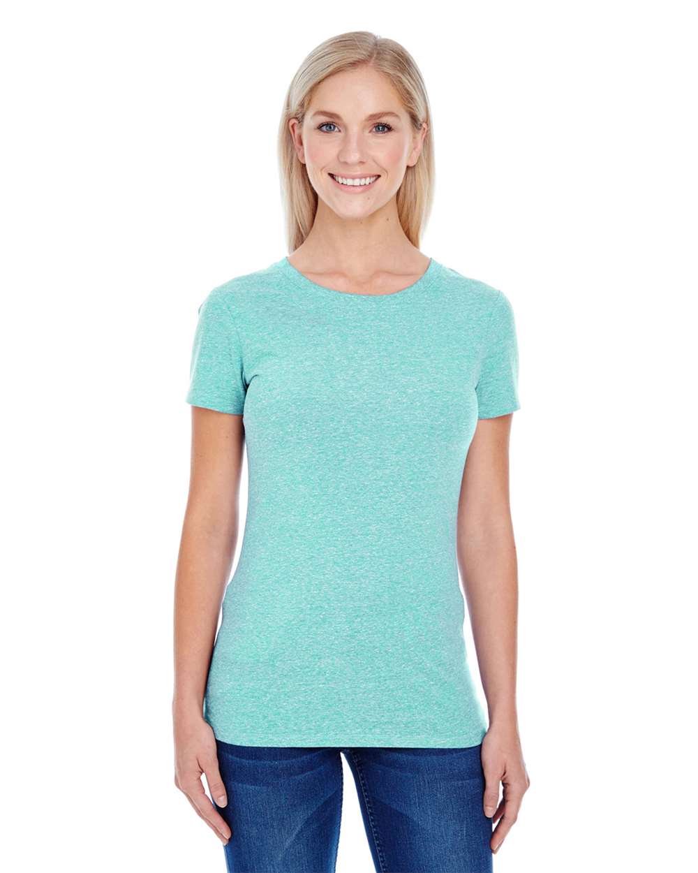Women's Tri-Blend T-Shirt - OnModelFront - B781E0103 - Mint Triblend