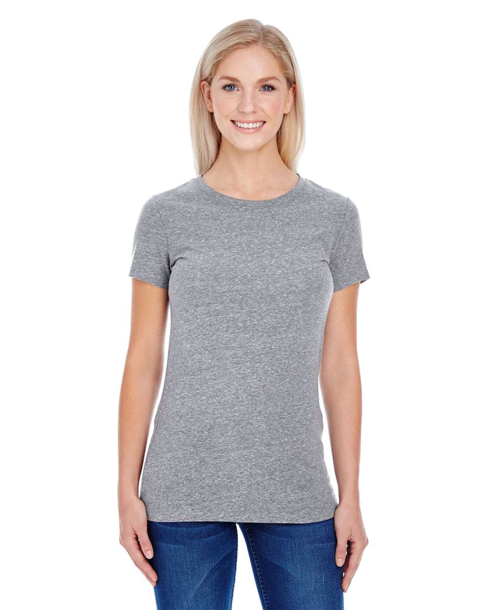 Women's Tri-Blend T-Shirt - OnModelFront - B781E0353 - Grey Triblend