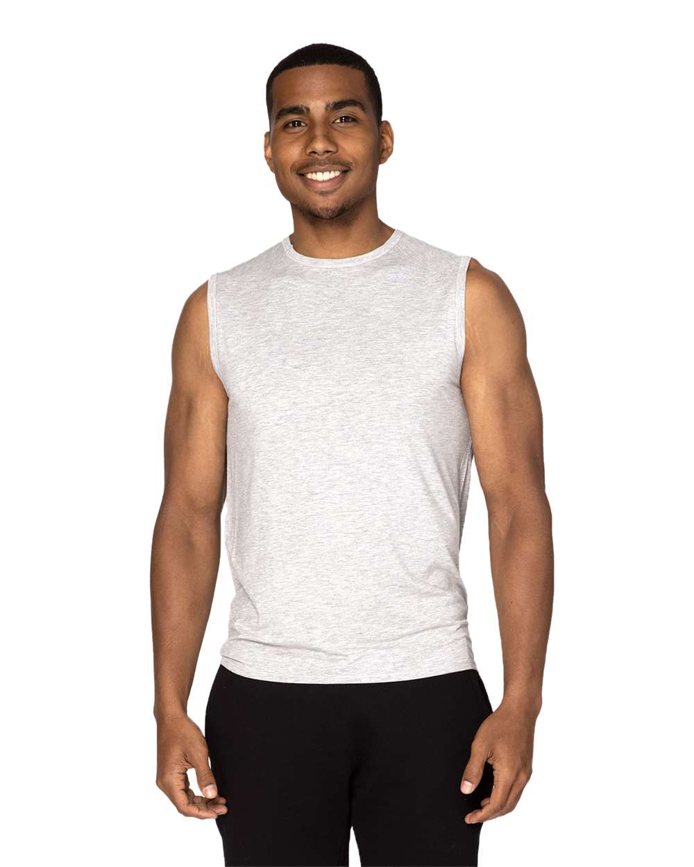 Unisex Impact Tank Top - OnModelFront - B801E0352 - Heather Grey