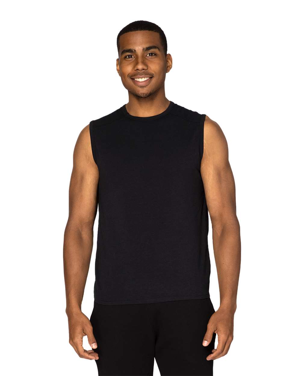 Unisex Impact Tank Top - OnModelFront - B801E0502 - Black
