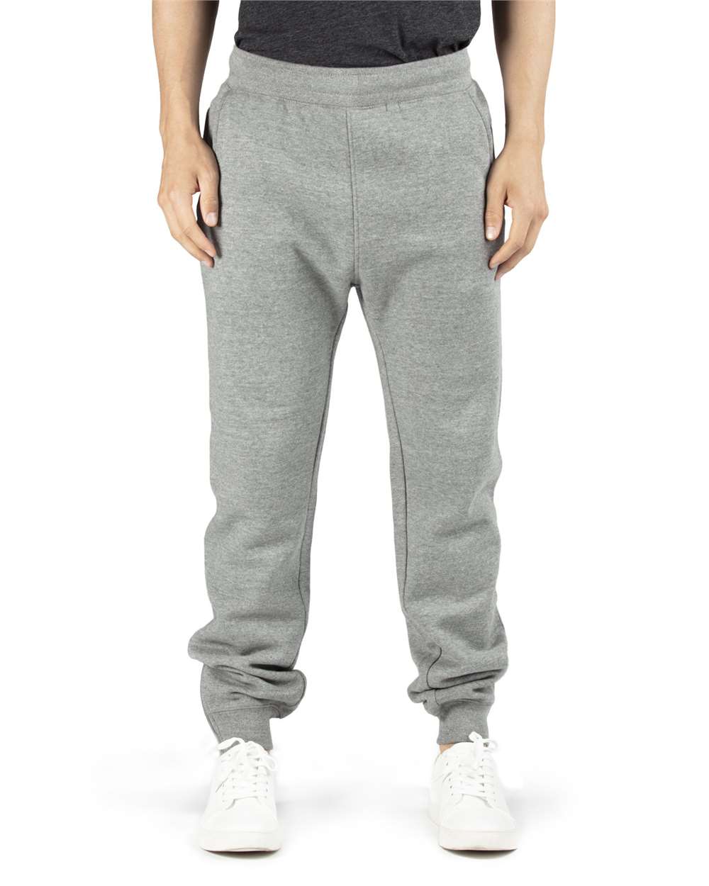 Unisex Ultimate Sweatpants - OnModelFront - B790E0352 - Heather Grey