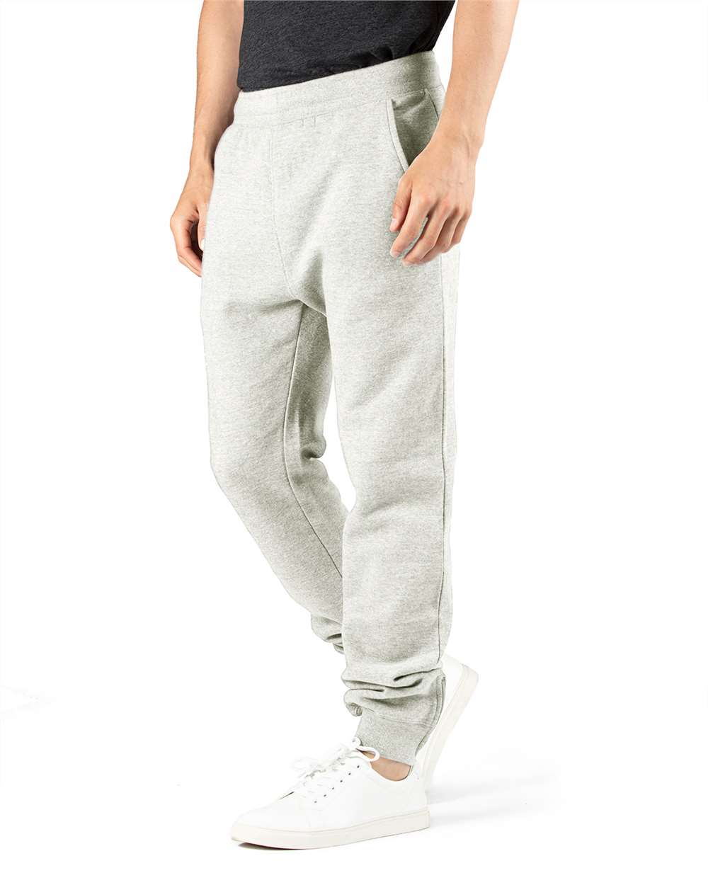 Unisex Ultimate Sweatpants - OnModelSide - B790E0362 - Oatmeal Heather