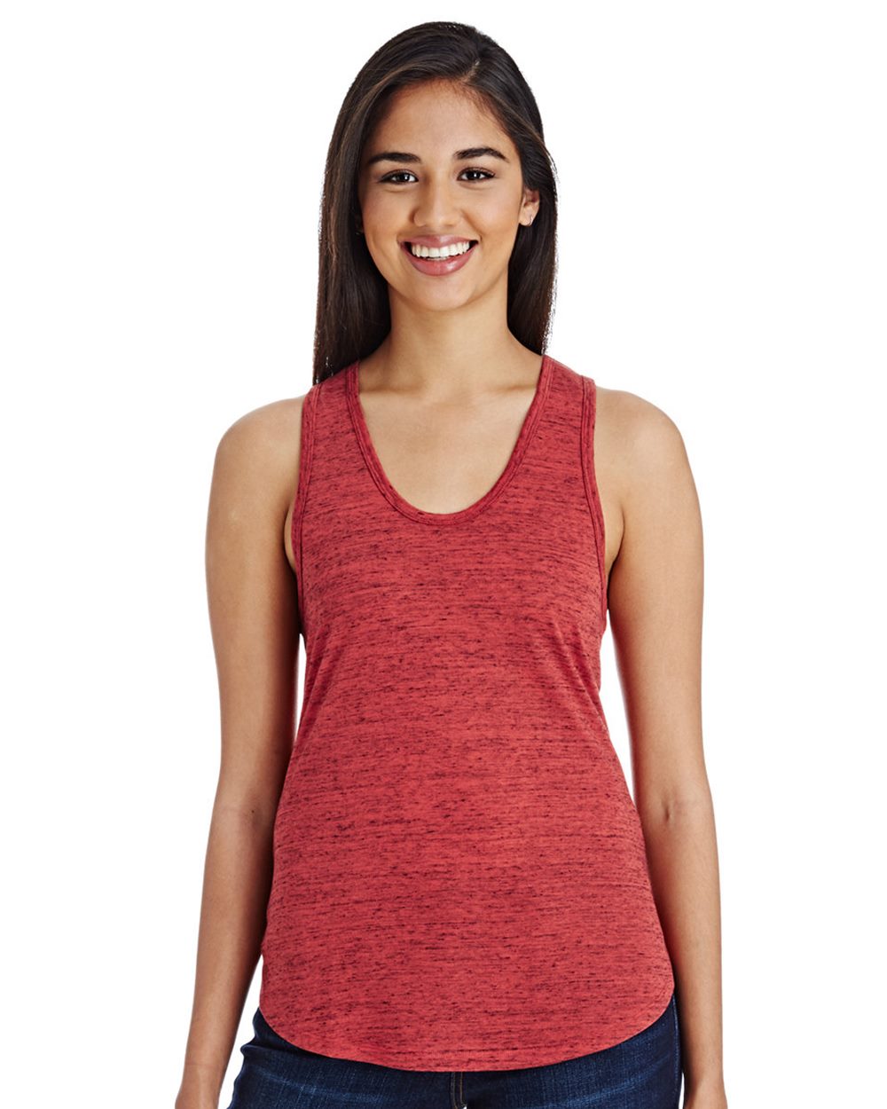 Women's Blizzard Jersey Racer Tank Top - styleImage
