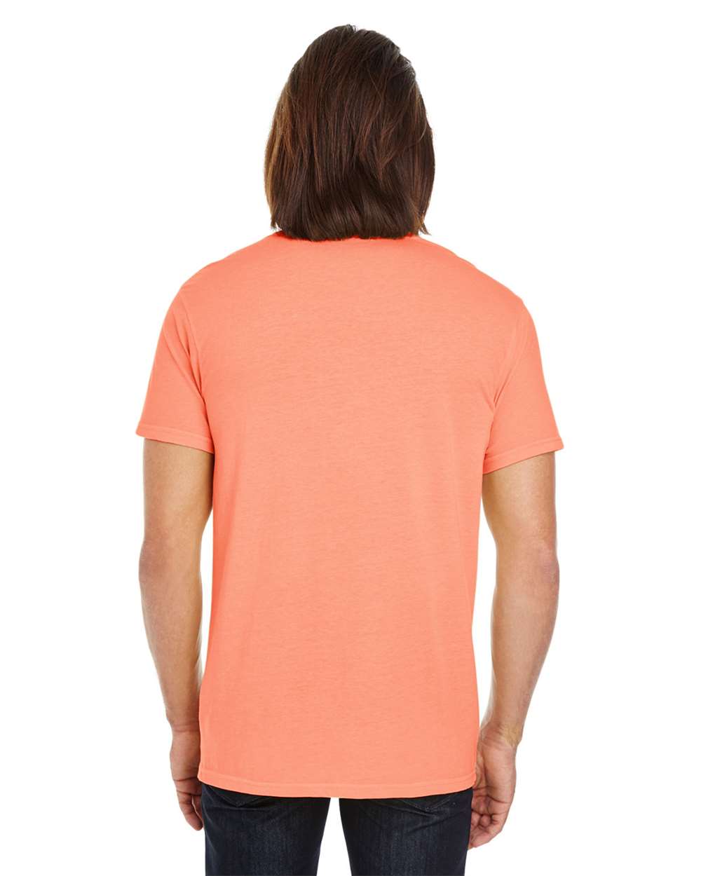 Unisex Pigment Dye T-Shirt - OnModelBack - B863E0168 - Tangerine