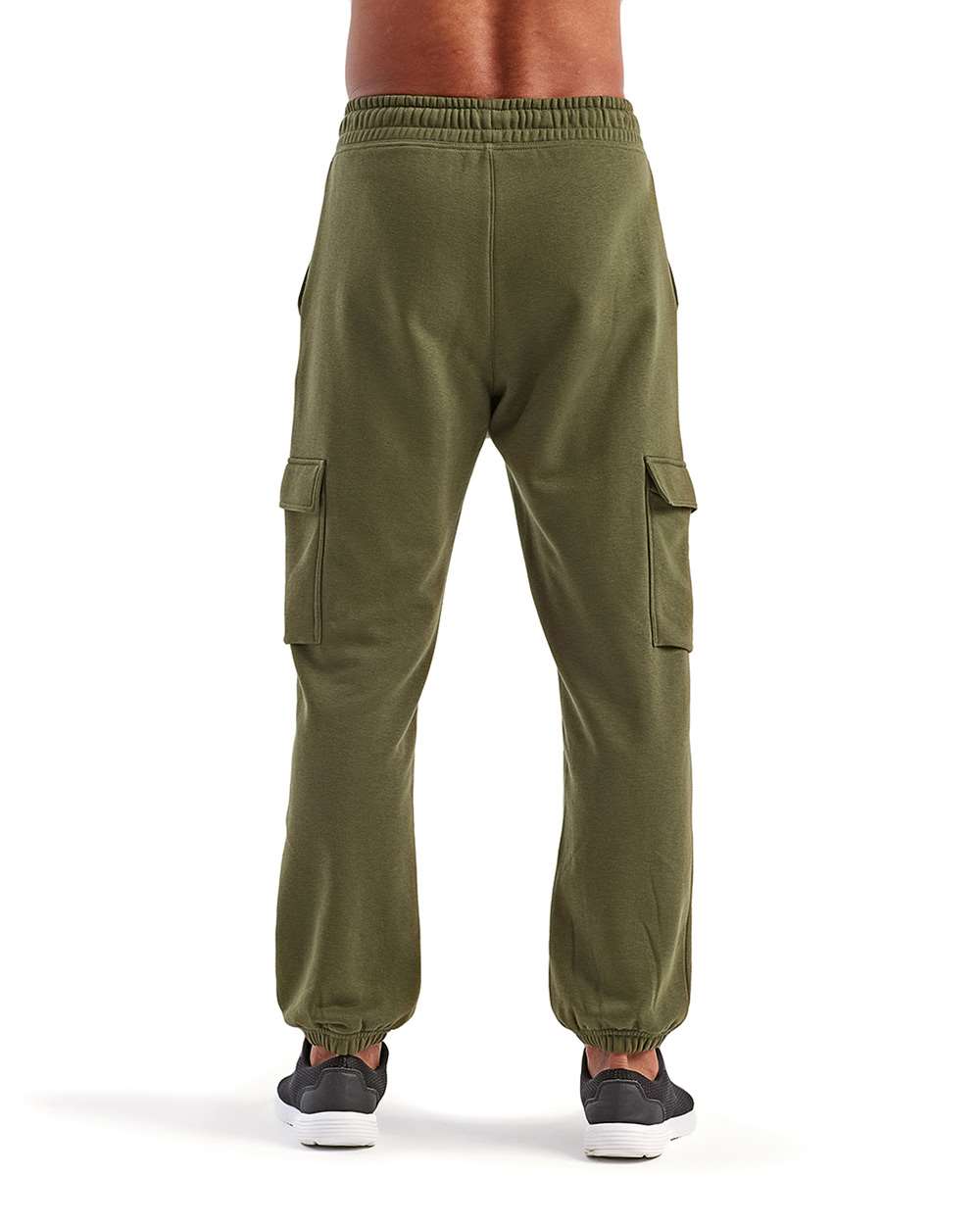 Unisex Riley Cargo Joggers - OnModelBack - B868A2542 - Olive