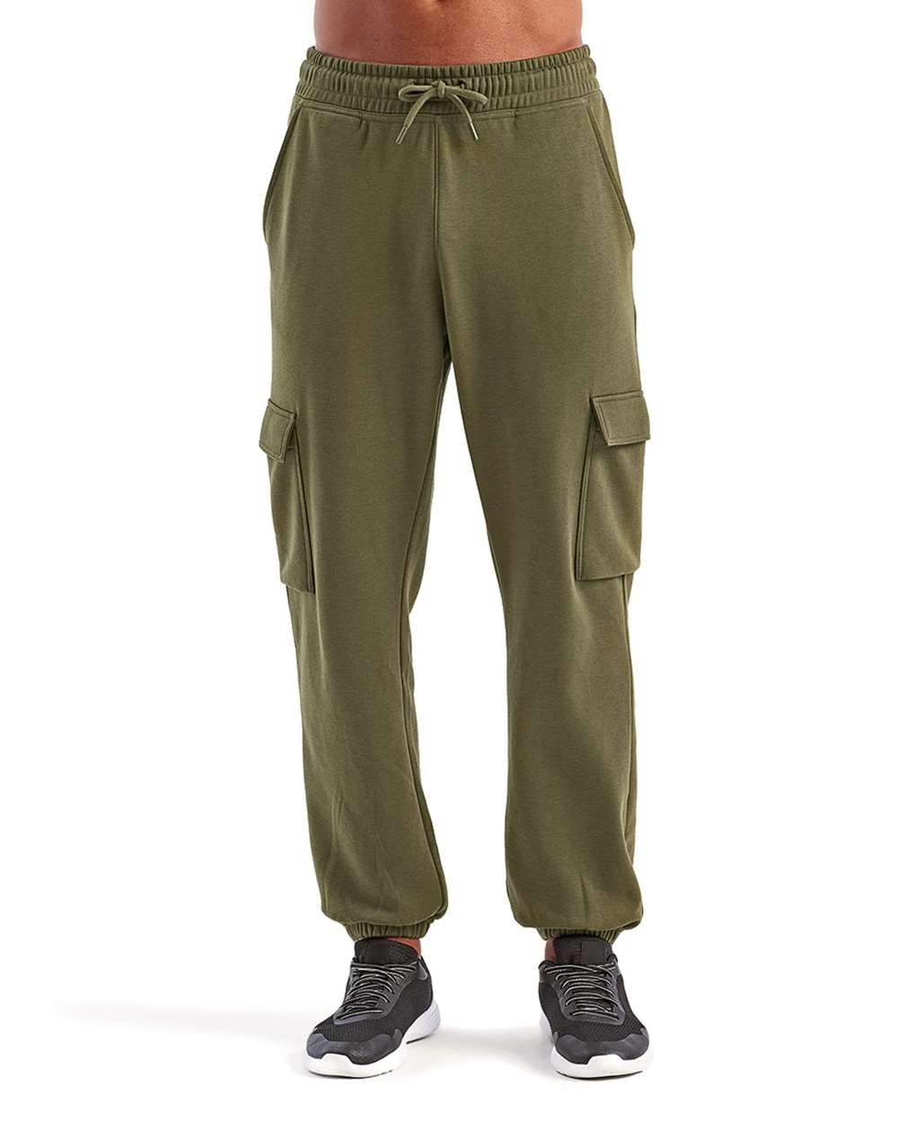 Unisex Riley Cargo Joggers - OnModelFront - B868A2542 - Olive