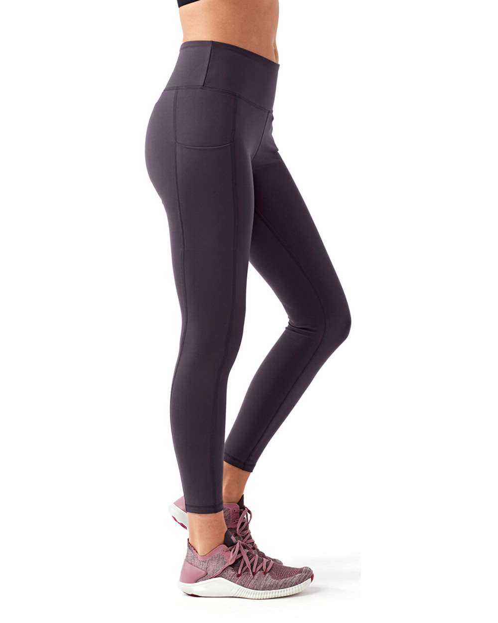 Women's Performance Leggings - OnModelSide - B863A2582 - Charcoal