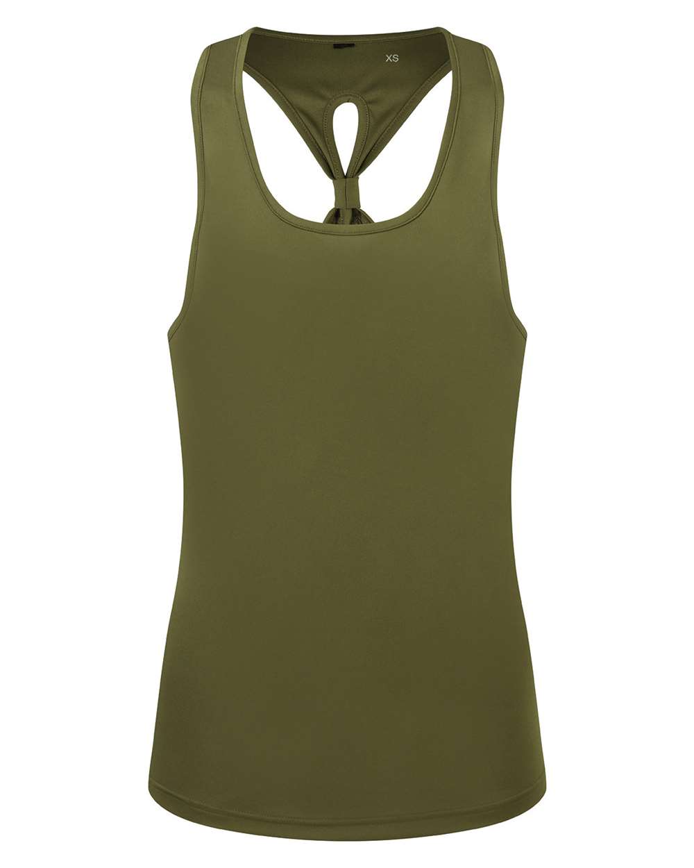 Women's Knot Back Venus Tank - Front - B848A2542 - Olive