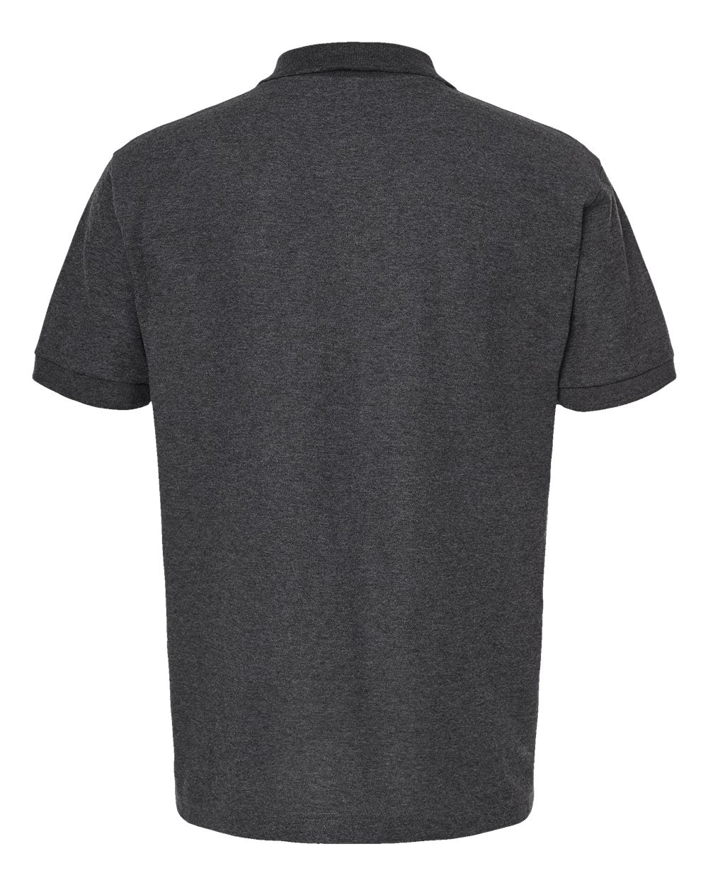 Men's 50/50 Sport Pique Polo - Back - B10559593 - Heather Charcoal