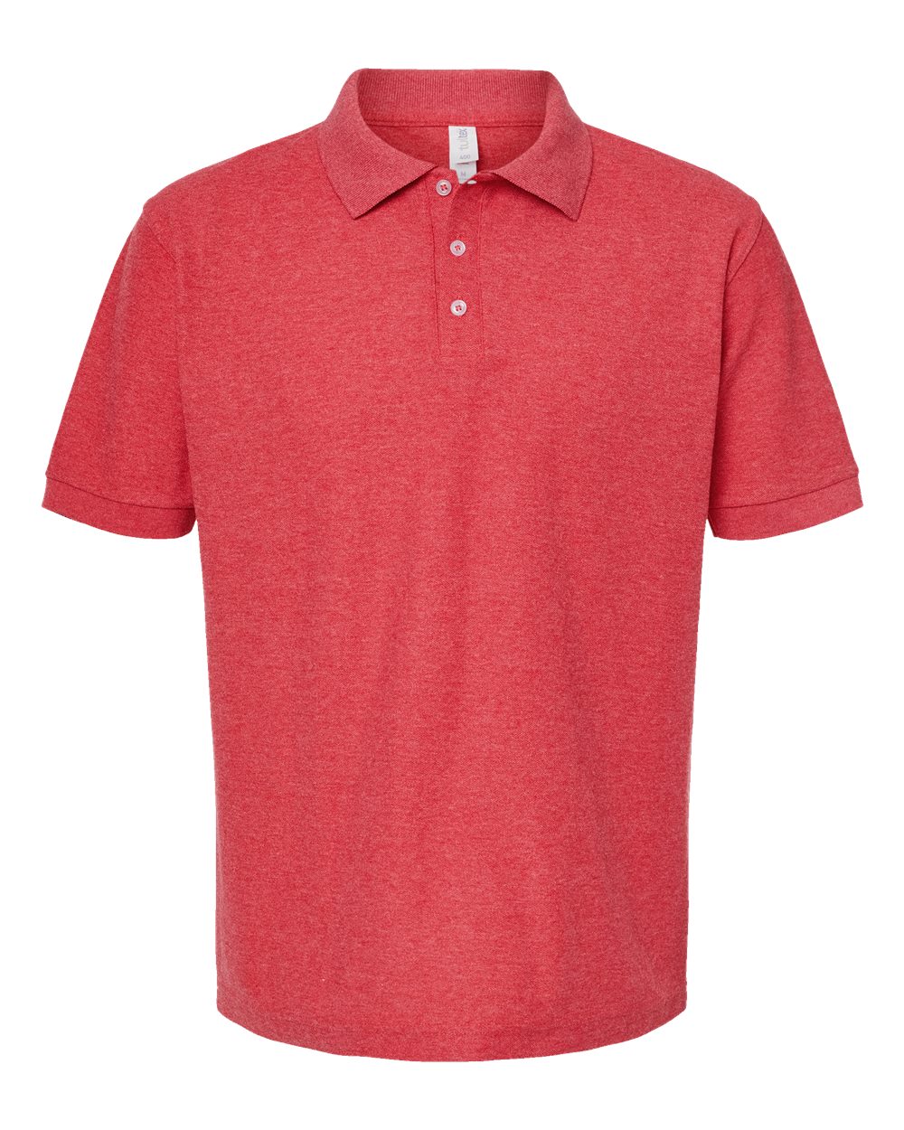 Men's 50/50 Sport Pique Polo - Front - B10559703 - Heather Red