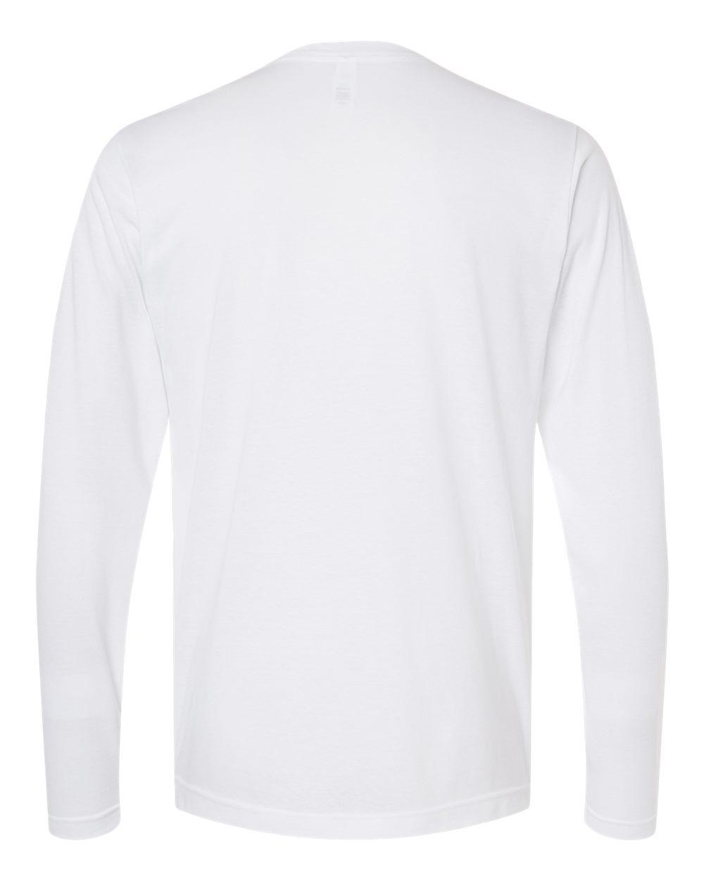 Unisex Poly-Rich Long Sleeve T-Shirt - Back - B30059002 - White
