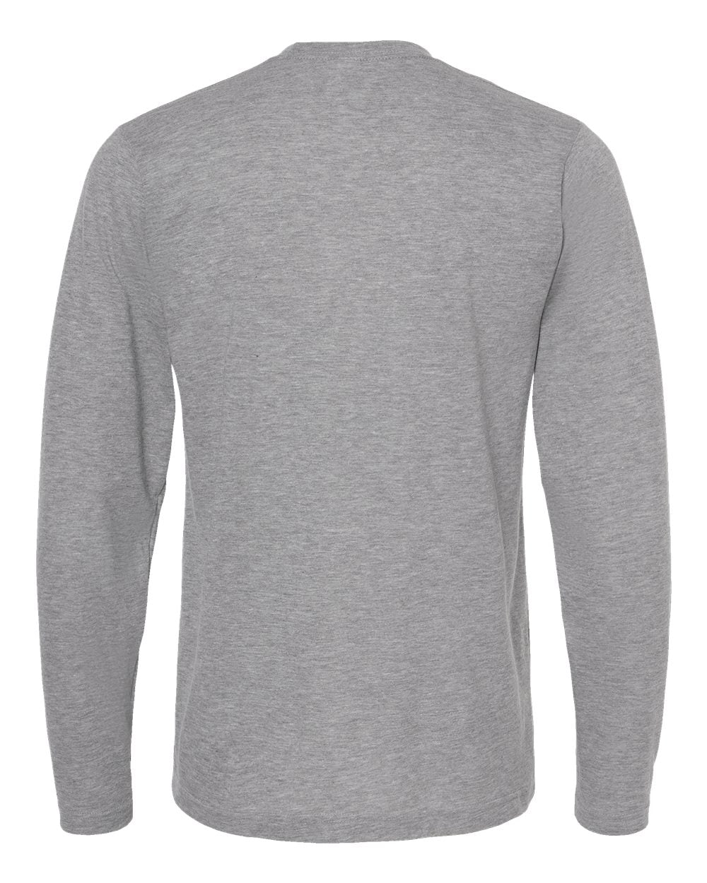 Unisex Poly-Rich Long Sleeve T-Shirt - Back - B30059092 - Heather Grey
