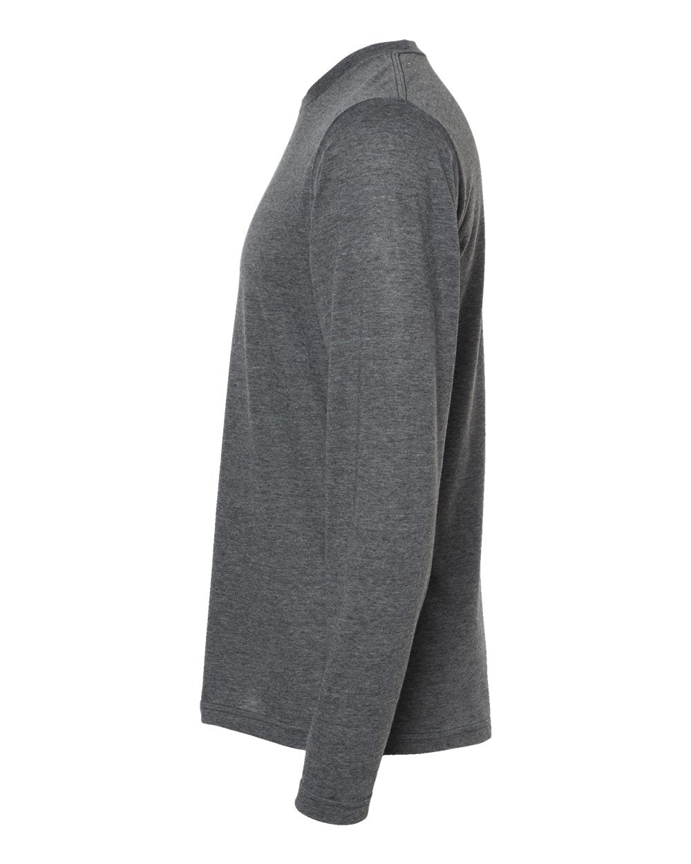 Unisex Poly-Rich Long Sleeve T-Shirt - DirectSide - B30059592 - Heather Charcoal