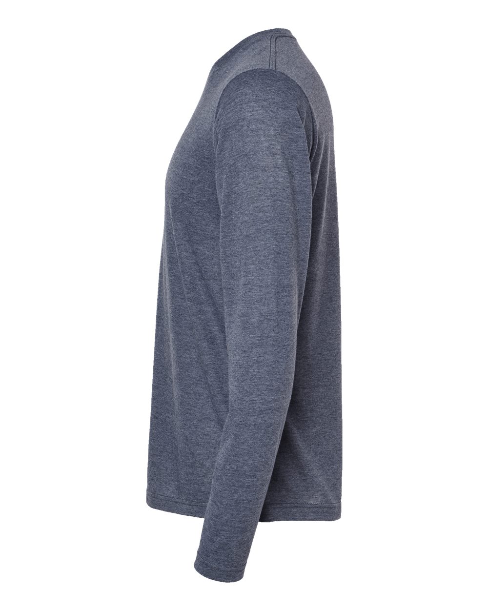 Unisex Poly-Rich Long Sleeve T-Shirt - DirectSide - B30059652 - Heather Navy