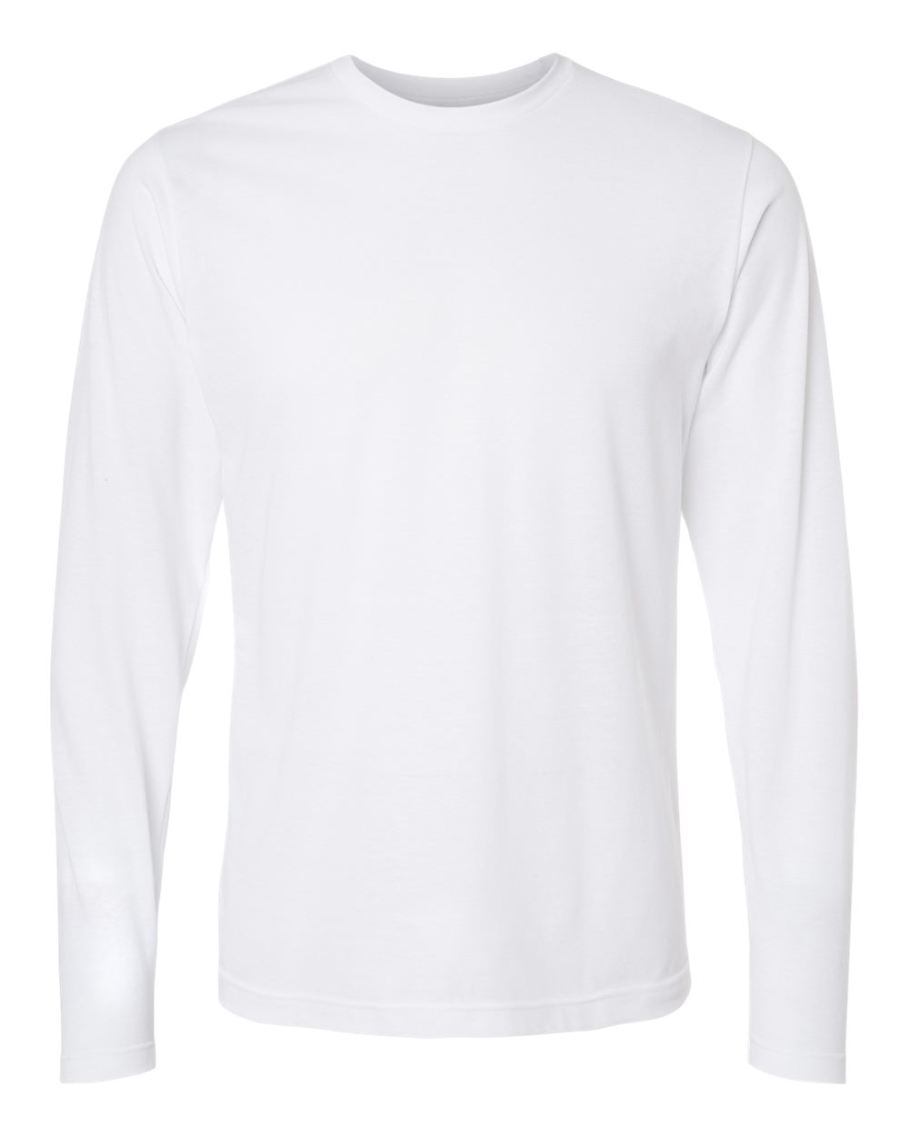 Unisex Poly-Rich Long Sleeve T-Shirt - Front - B30059002 - White