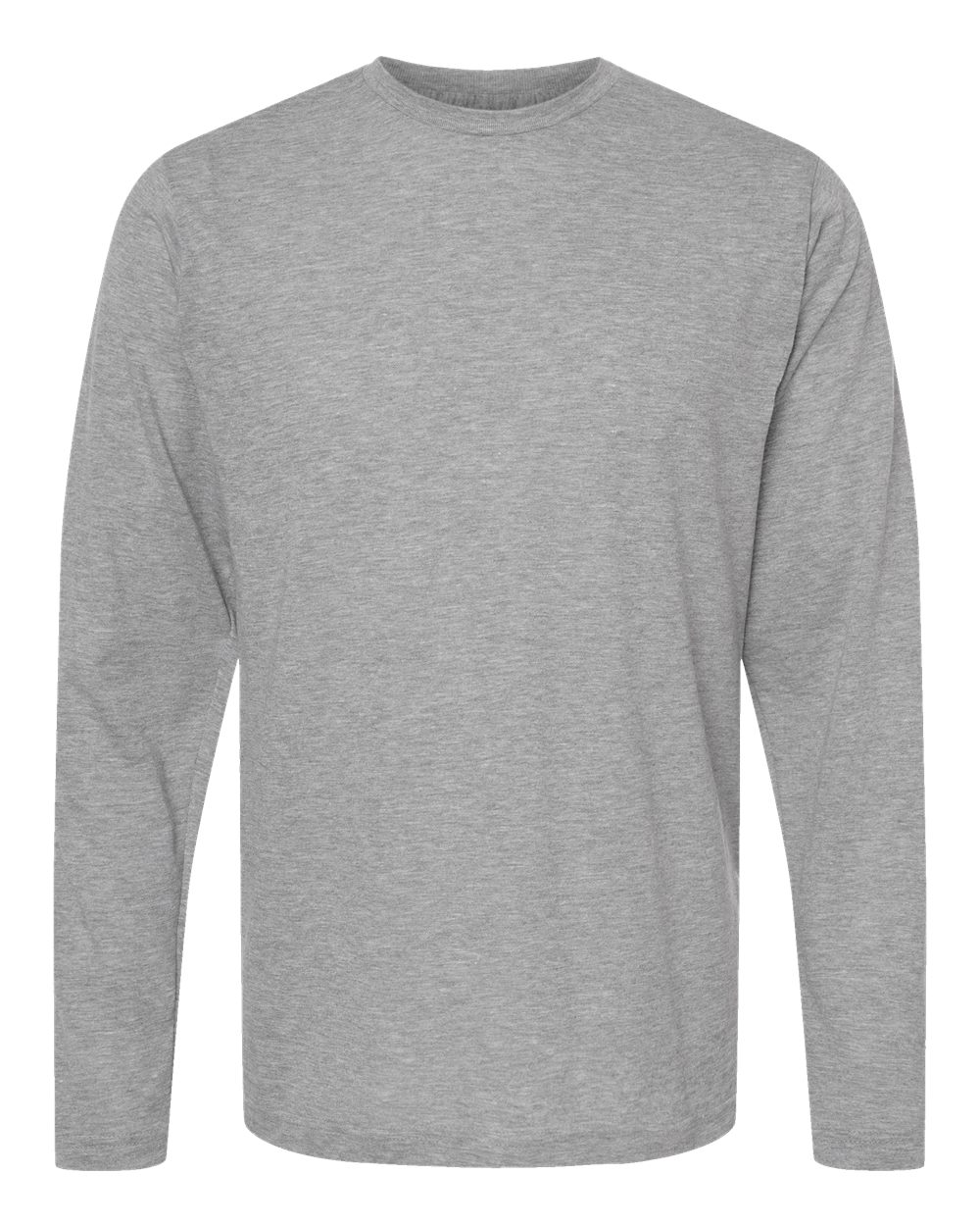 Unisex Poly-Rich Long Sleeve T-Shirt - Front - B30059092 - Heather Grey