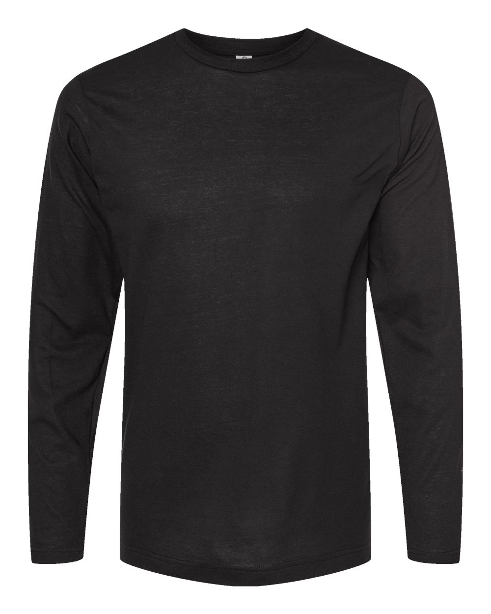 Unisex Poly-Rich Long Sleeve T-Shirt - Front - B30059502 - Black