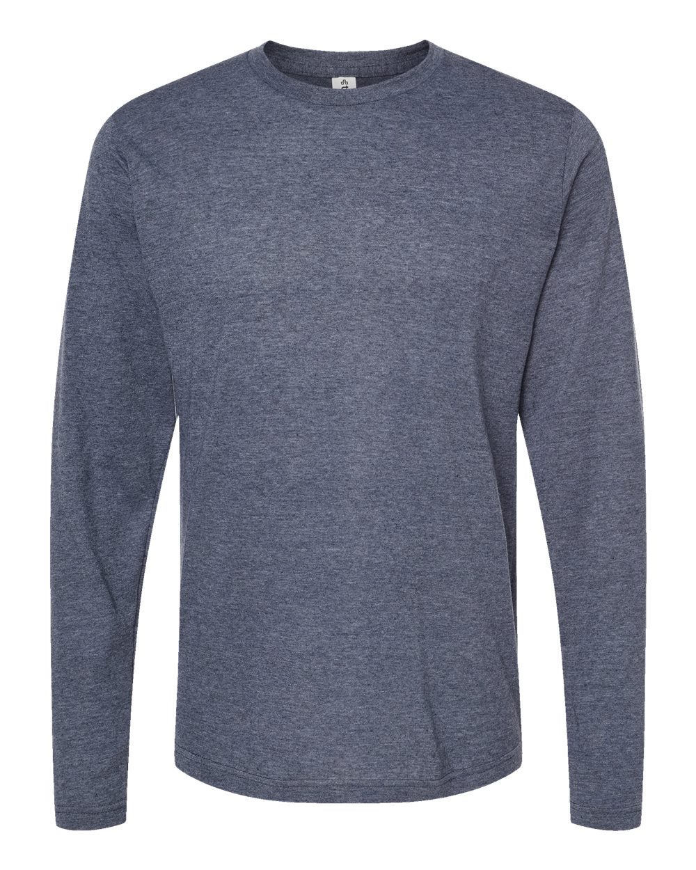 Unisex Poly-Rich Long Sleeve T-Shirt - Front - B30059652 - Heather Navy