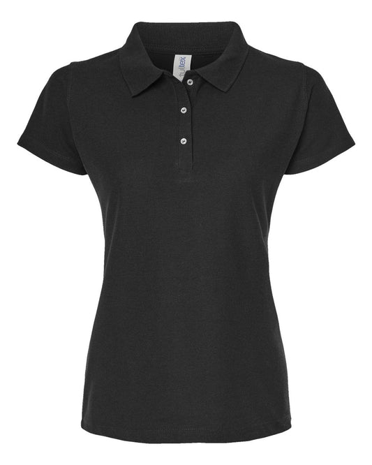 Women's 50/50 Sport Pique Polo - Front - B10659503 - Black