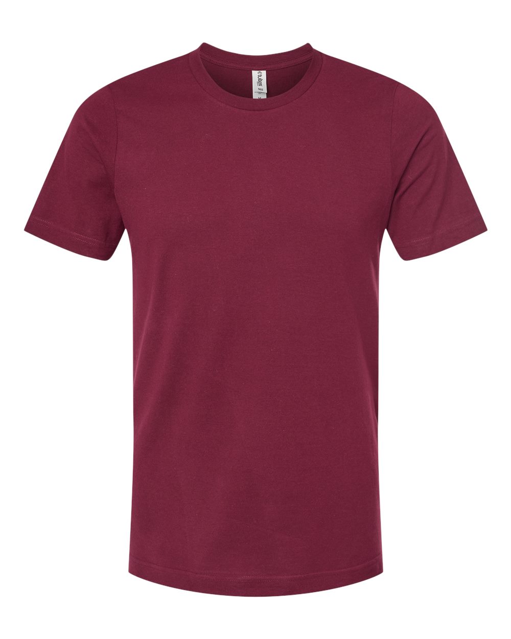 Men's Premium Cotton T-Shirt - Front - B10859702 - Burgundy