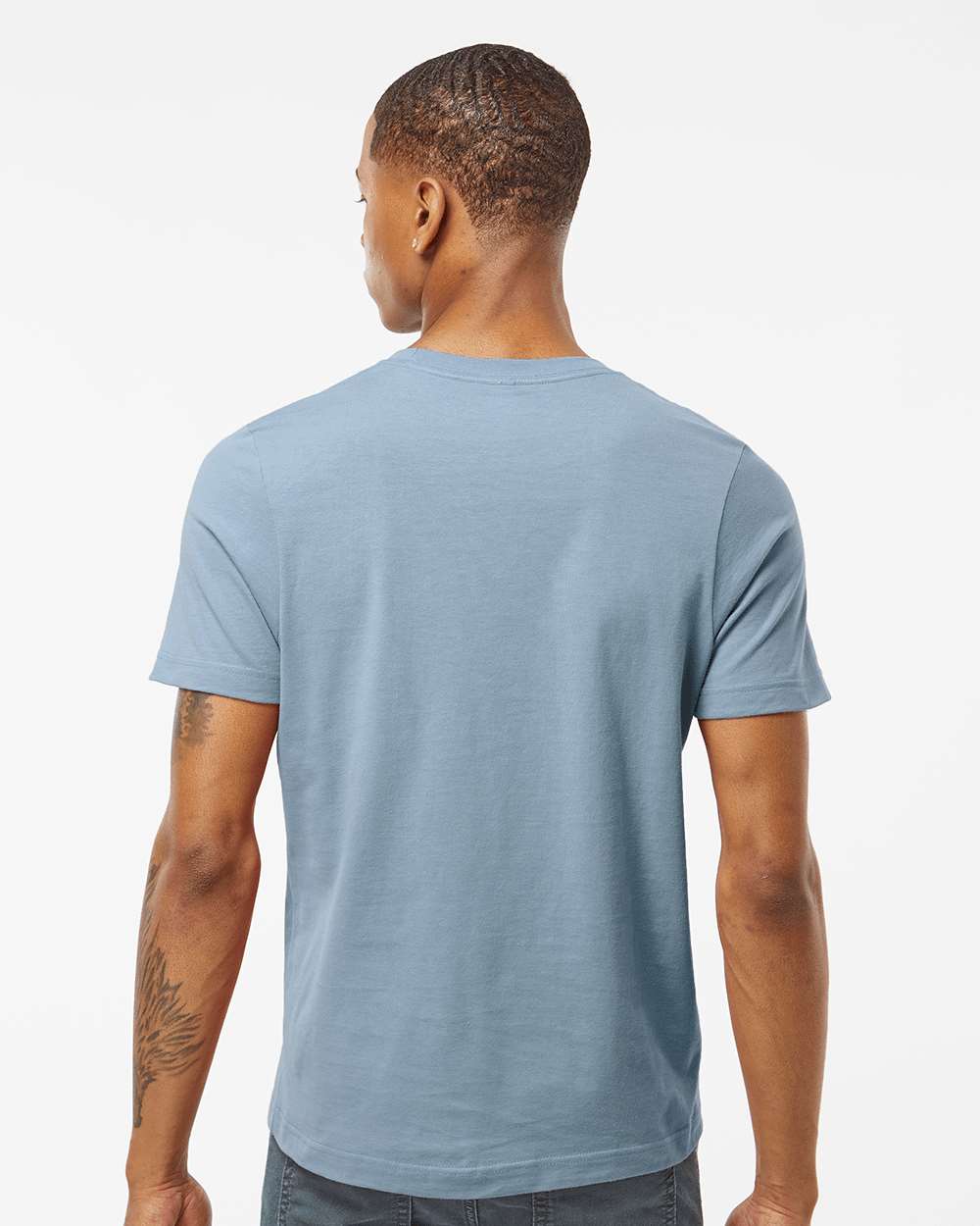 Men's Premium Cotton T-Shirt - OnModelBack - B10859052 - Slate