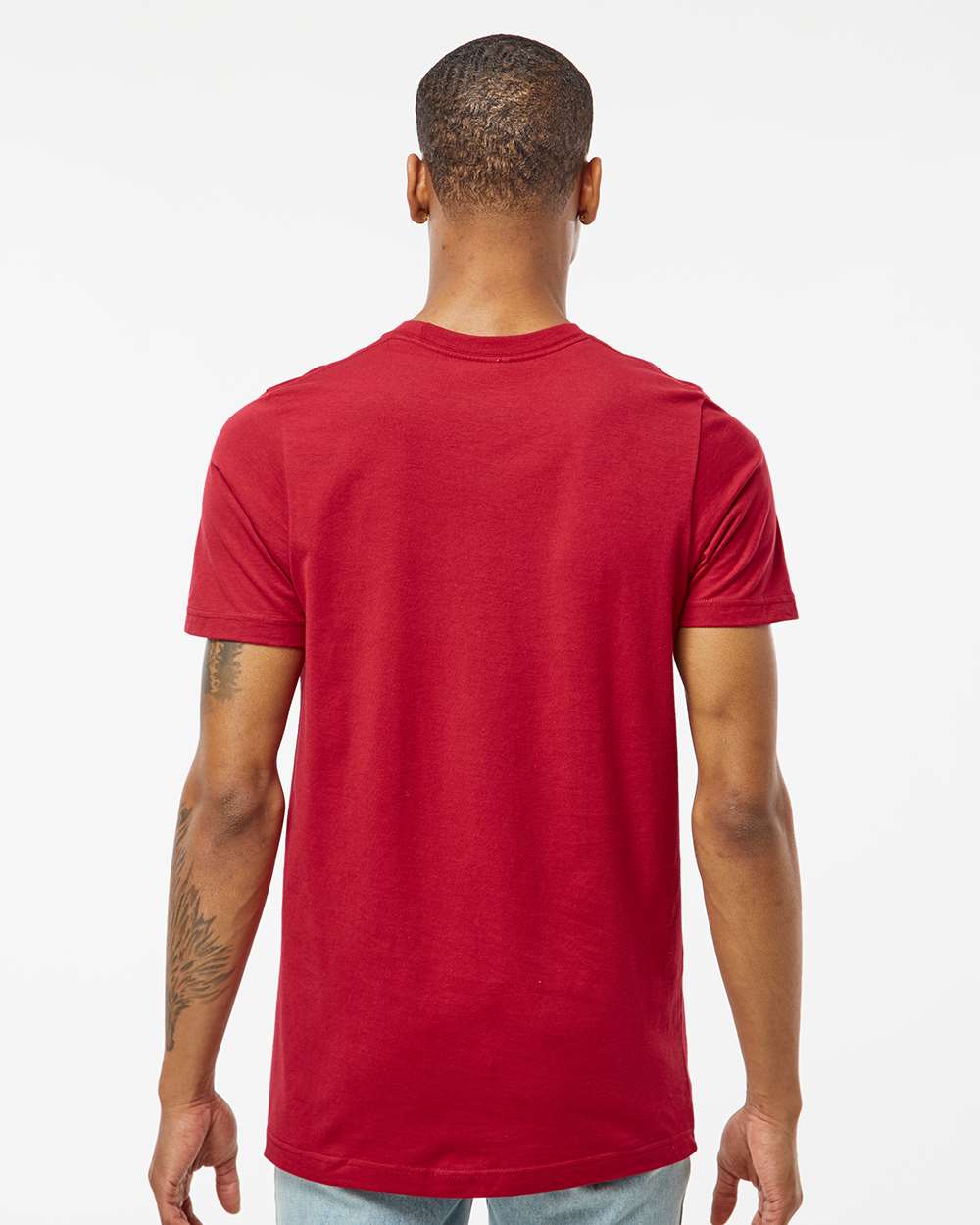 Men's Premium Cotton T-Shirt - OnModelBack - B10859103 - Cardinal