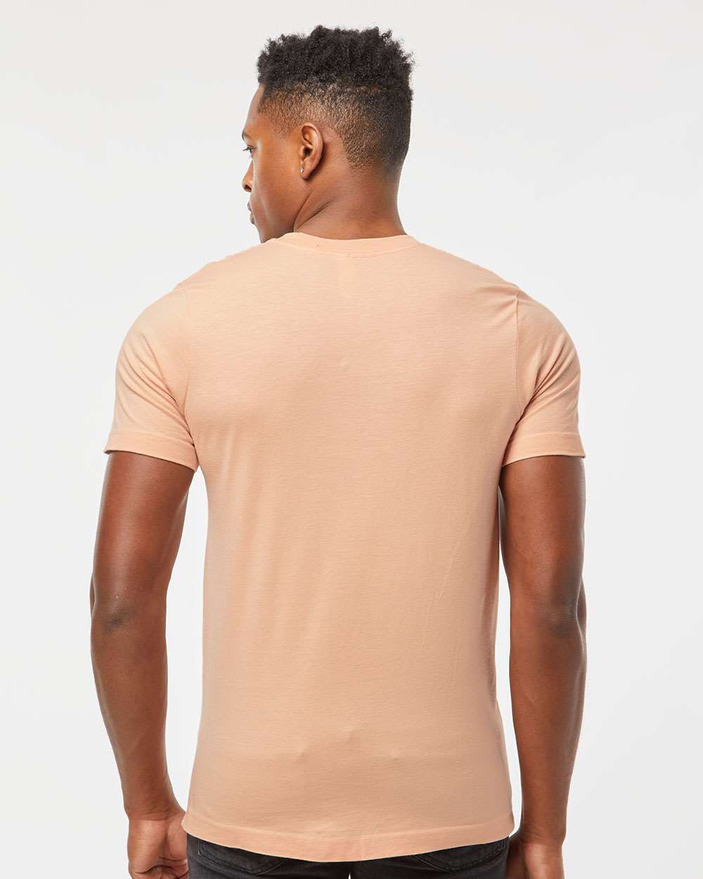 Men's Premium Cotton T-Shirt - OnModelBack - B10859122 - Peach