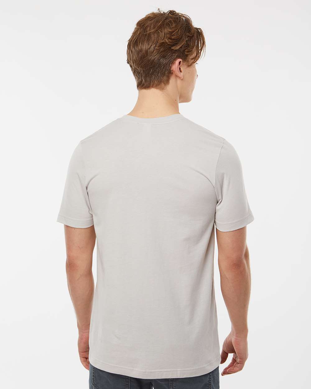 Men's Premium Cotton T-Shirt - OnModelBack - B10859352 - Silver